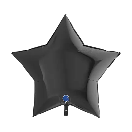 Stella di metallo Star Balloon Nero 91cm