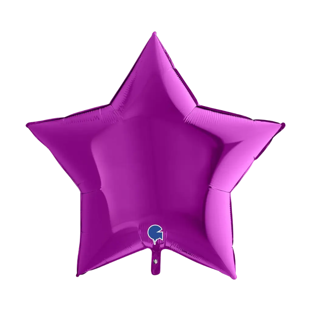 Palloncino a stella metallico viola da 91 cm