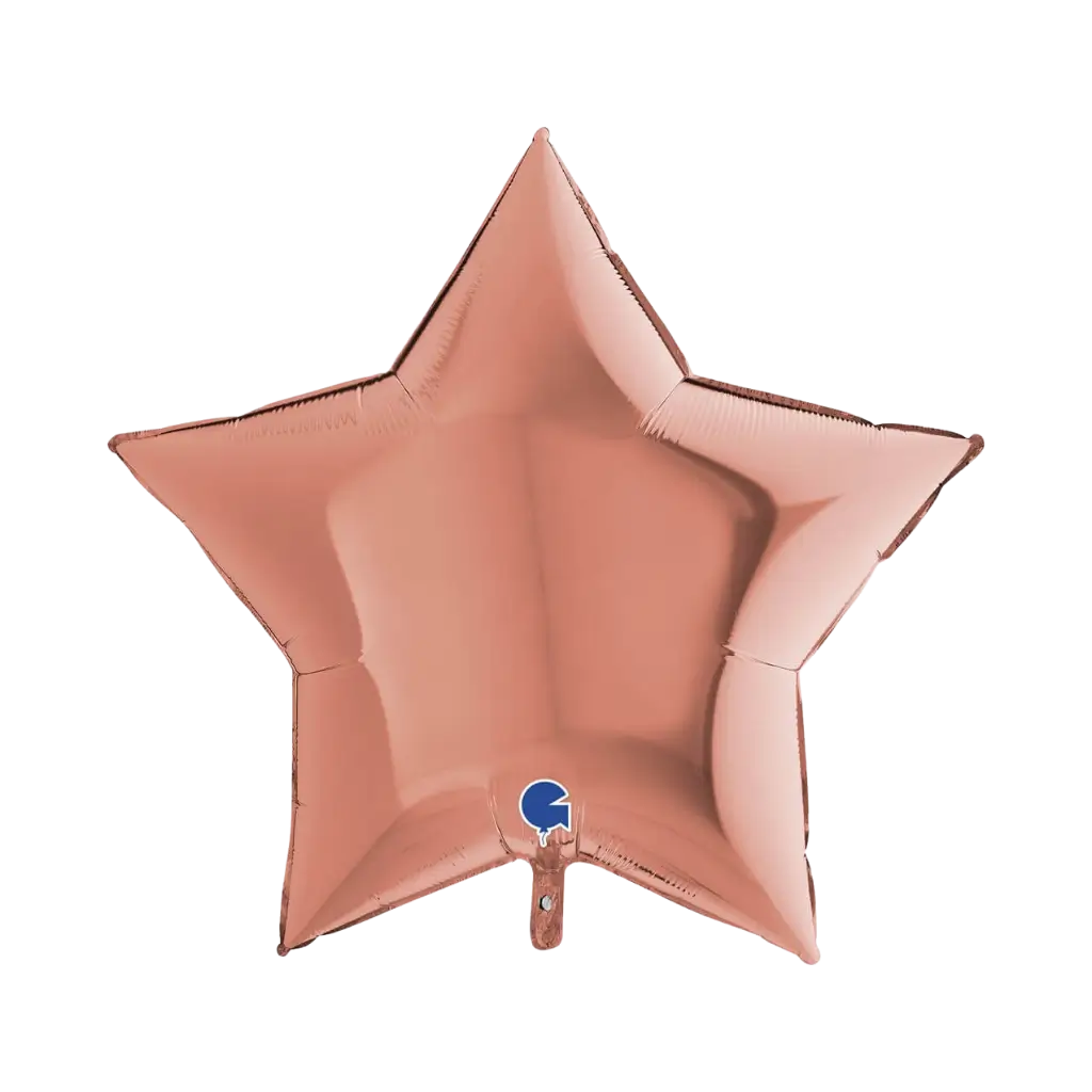 Palloncino a stella in oro rosa metallico 91cm