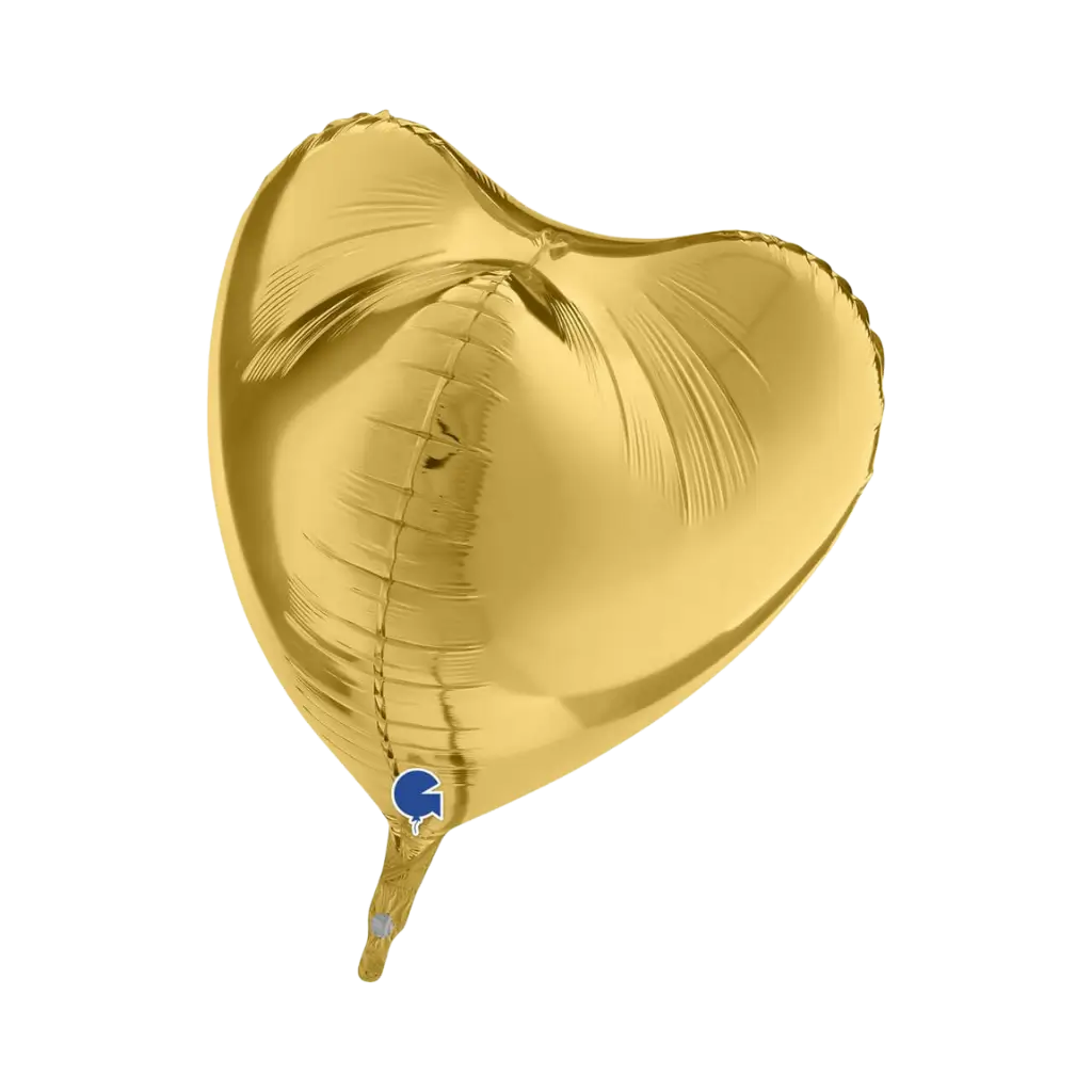 Balloon Heart 3D Metallic Gold 58cm