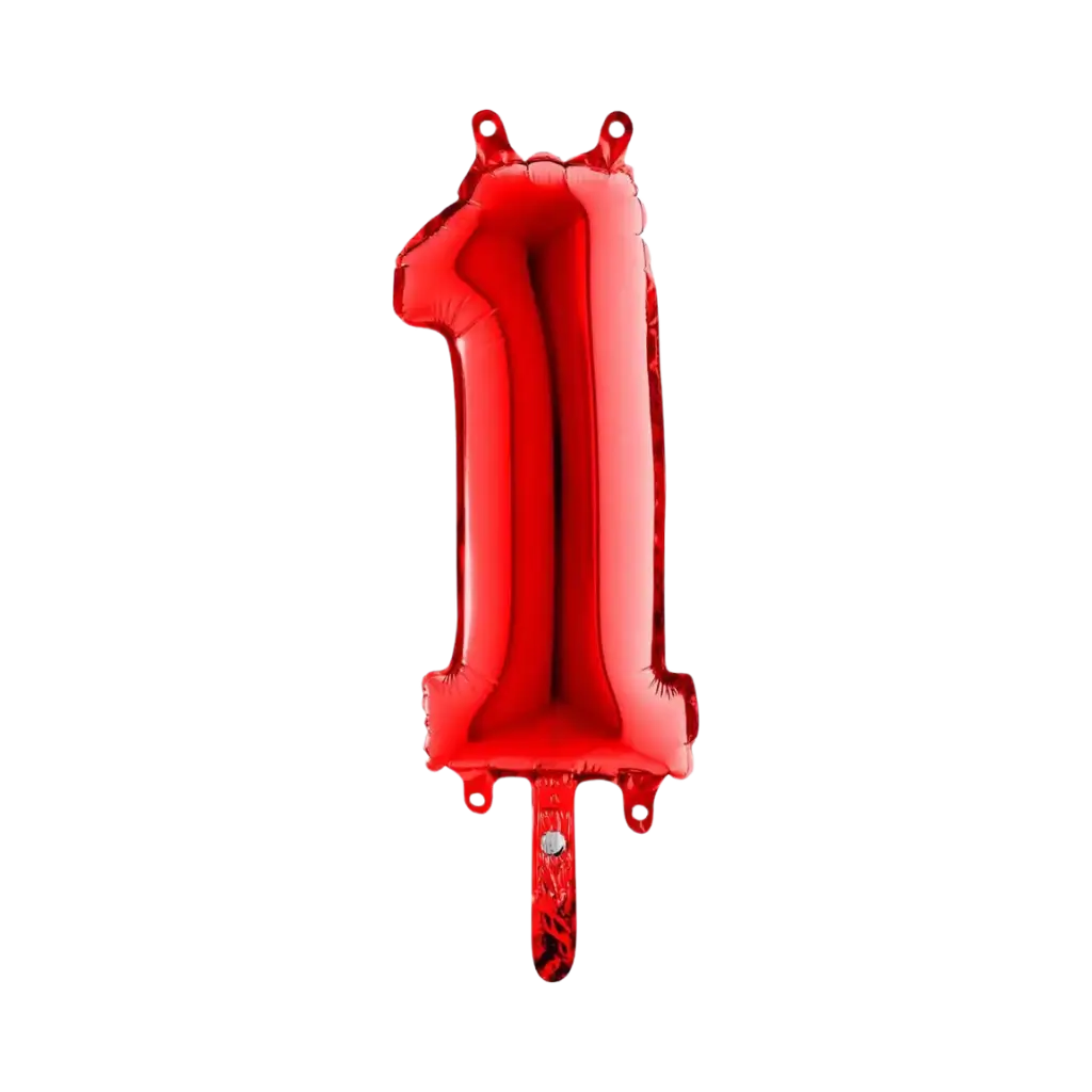 Palloncino anniversario numero 1 Rosso 36cm