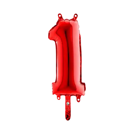 Palloncino anniversario numero 1 Rosso 36cm