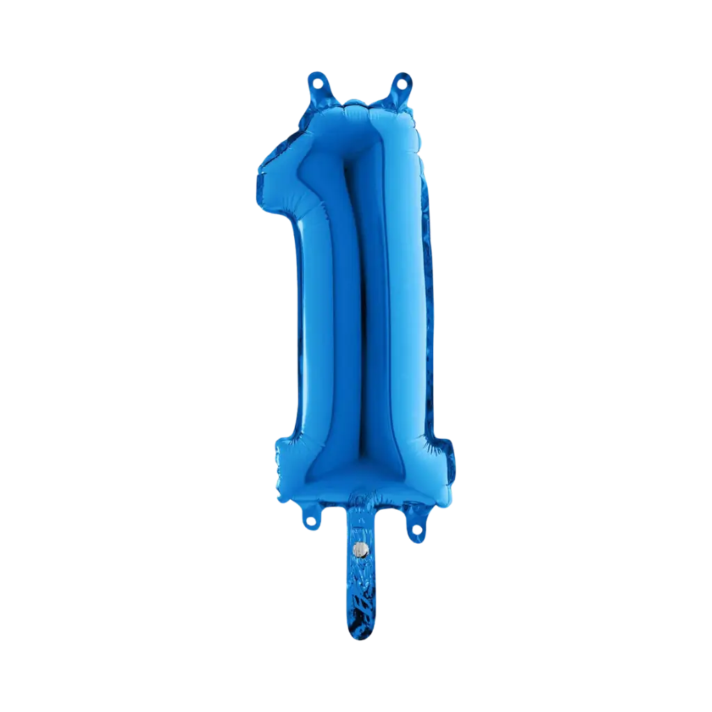 Palloncino anniversario numero 1 Blu 36cm