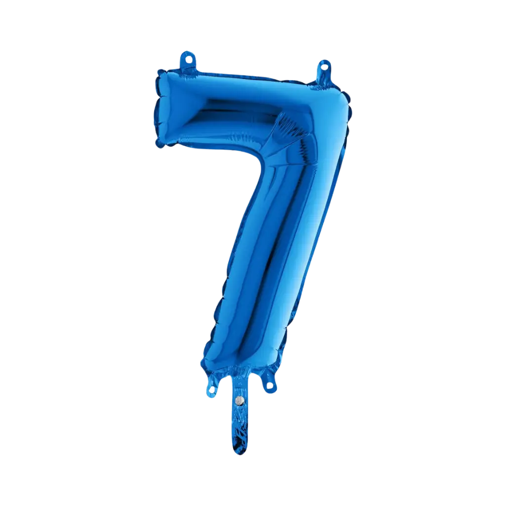 Palloncino anniversario numero 7 Blu 36cm