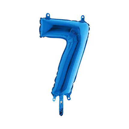 Palloncino anniversario numero 7 Blu 36cm