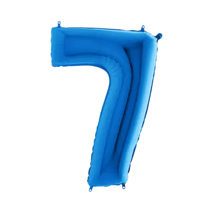 Palloncino anniversario numero 7 Blu 102cm