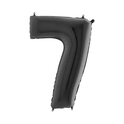 Palloncino anniversario numero 7 Nero 102cm