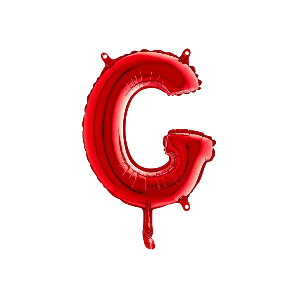 Palloncino in alluminio lettera G Rosso 36cm