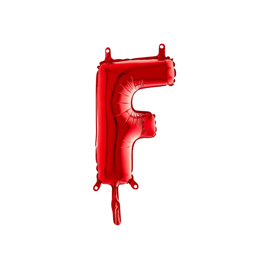 Palloncino in alluminio lettera F Rosso 36cm