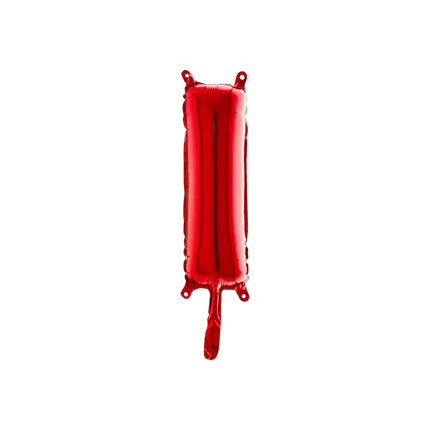 Palloncino in alluminio lettera I Rosso 36cm