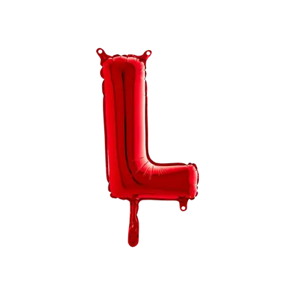 Palloncino in alluminio lettera L Rosso 36cm