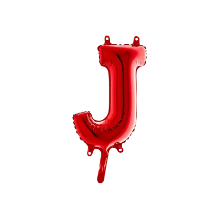Palloncino in alluminio lettera J Rosso 36cm