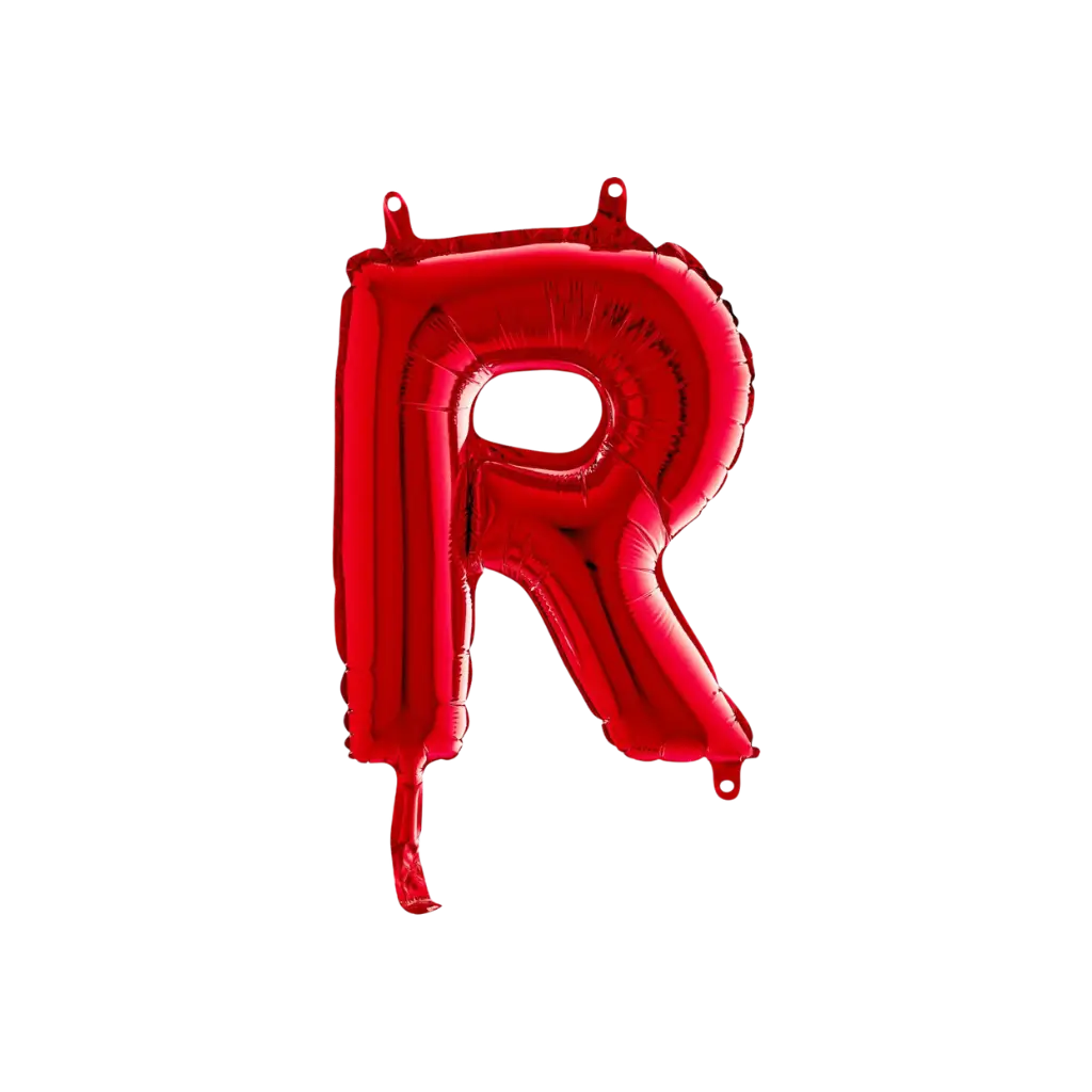 Palloncino in alluminio lettera R Rosso 36cm
