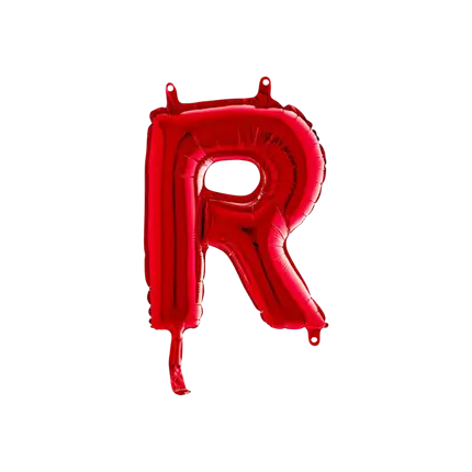 Palloncino in alluminio lettera R Rosso 36cm