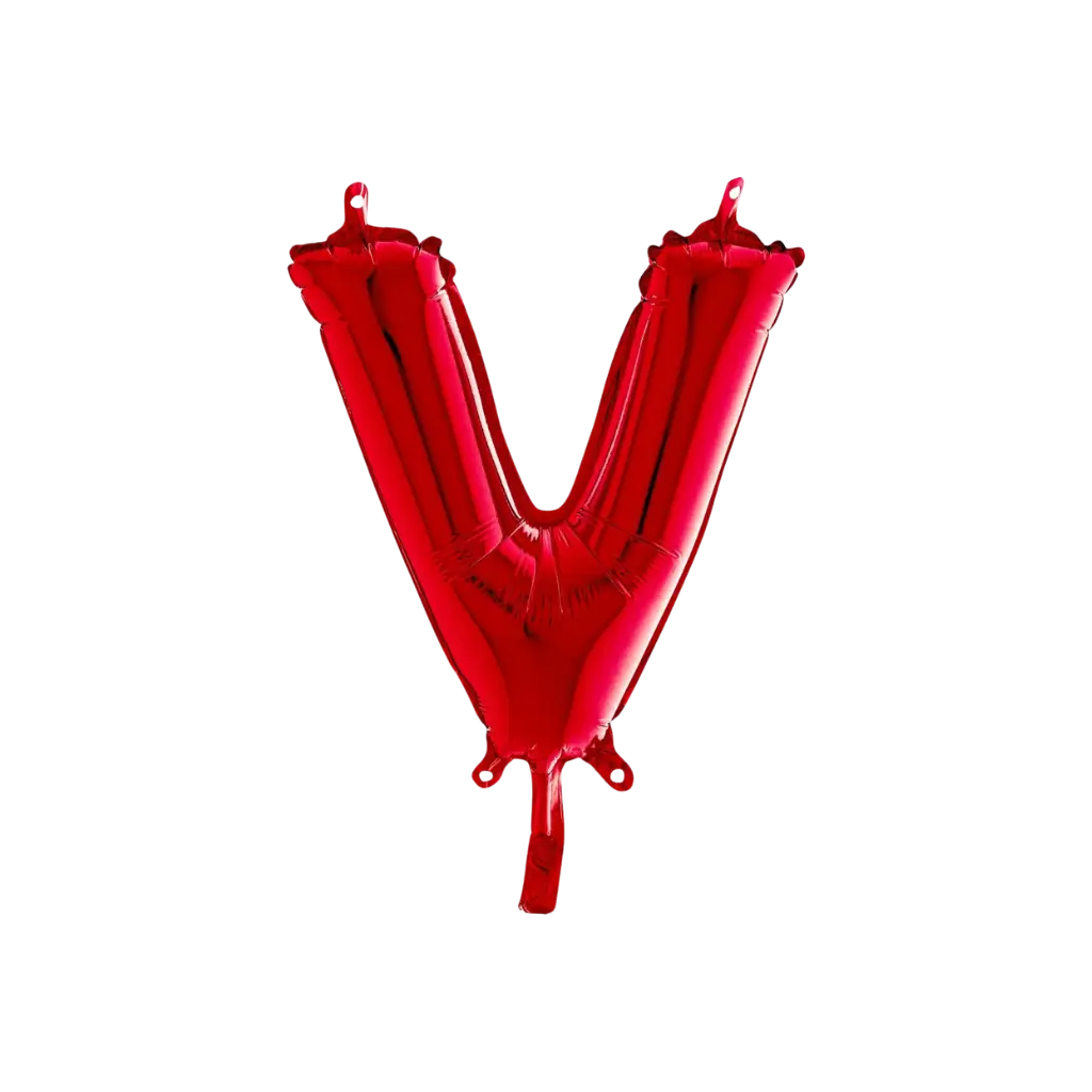 Palloncino in alluminio lettera V Rosso 36cm