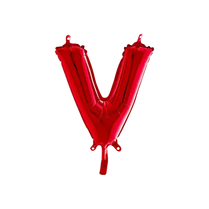 Palloncino in alluminio lettera V Rosso 36cm
