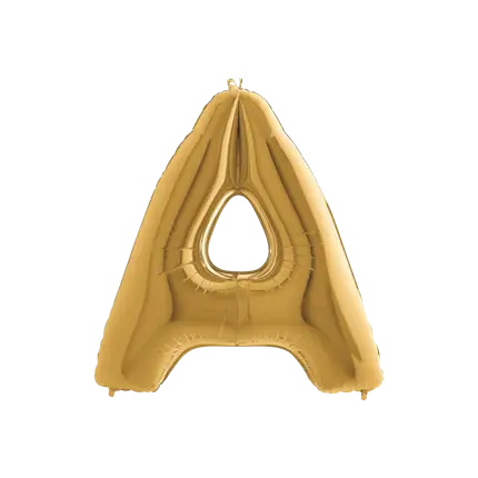 Palloncino in alluminio lettera A Oro 102cm