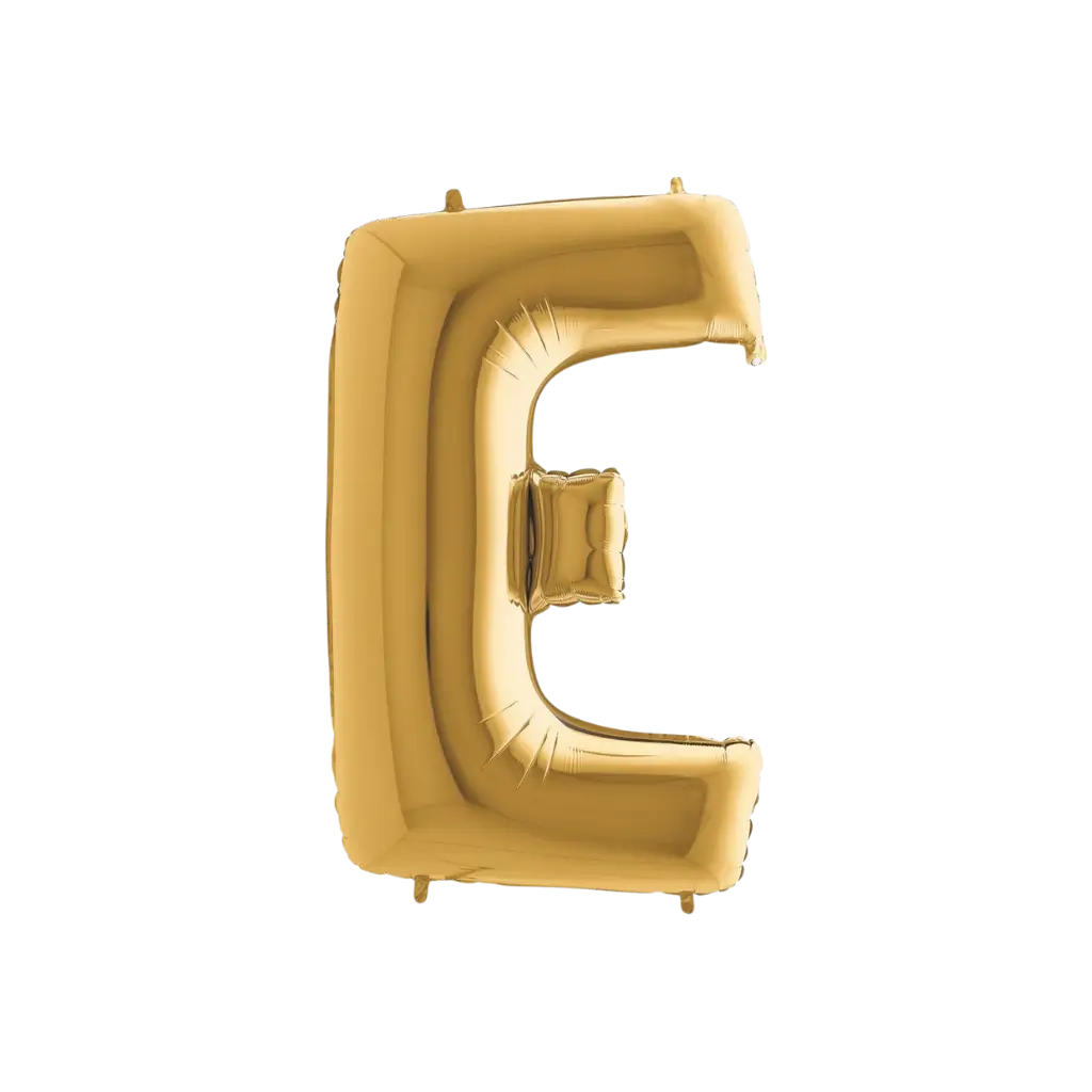 Palloncino in alluminio lettera E Oro 102cm