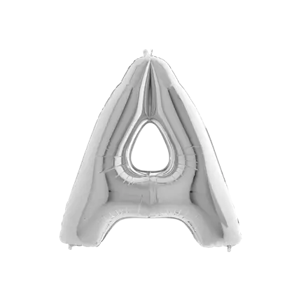 Palloncino in alluminio lettera A Argento 102cm