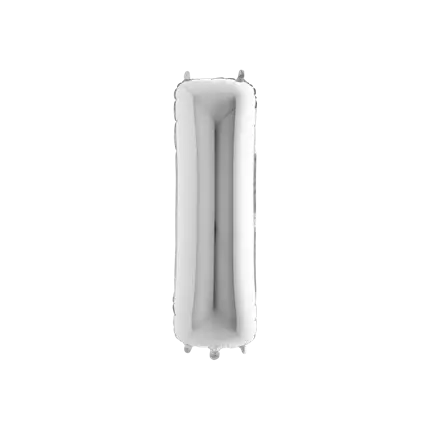 Palloncino in alluminio lettera I Argento 102cm