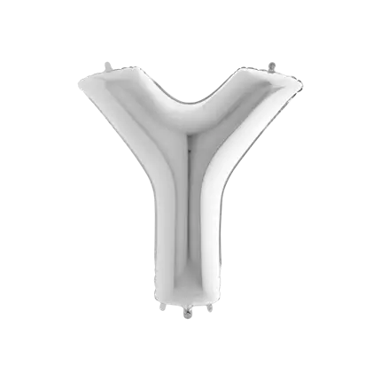 Palloncino in alluminio lettera Y Argento 102cm