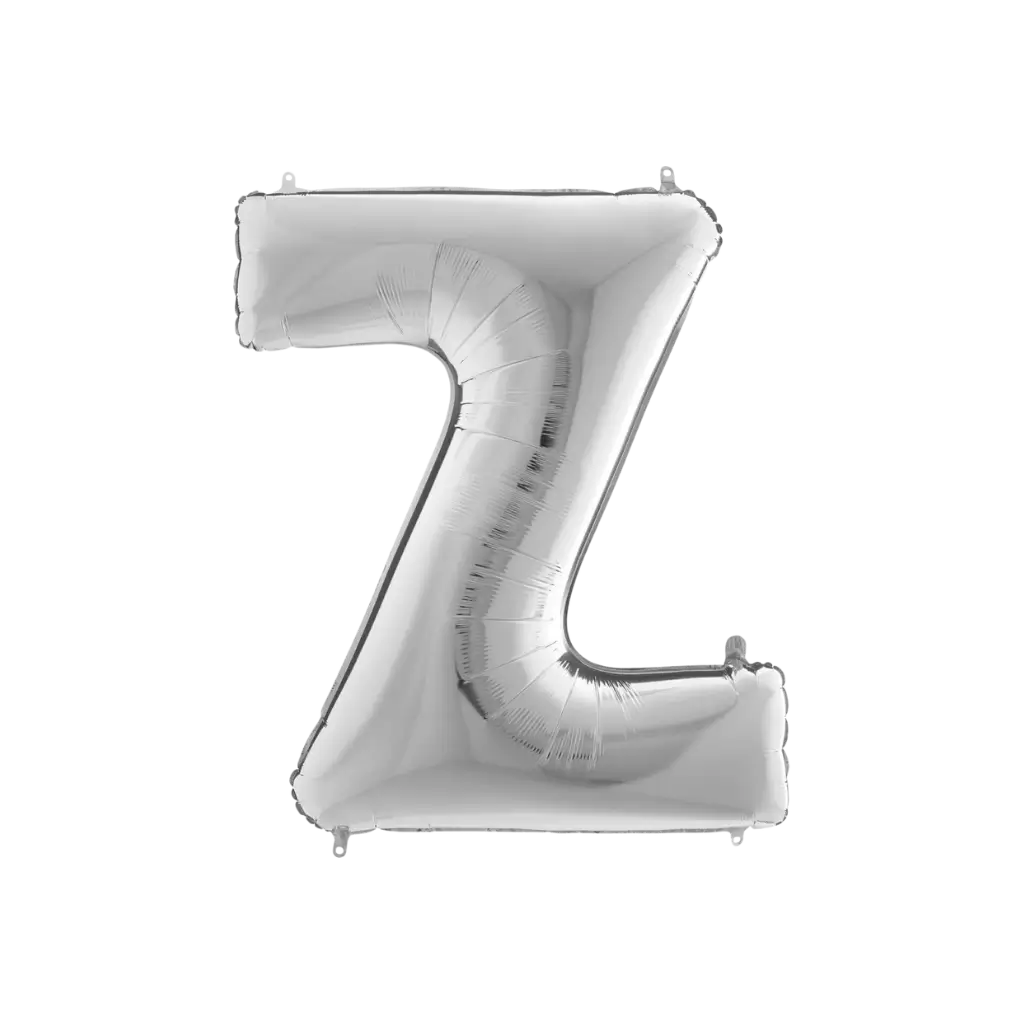 Palloncino in alluminio lettera Z Argento 102cm