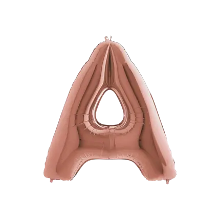 Palloncino in alluminio lettera A Oro Rosa 102cm