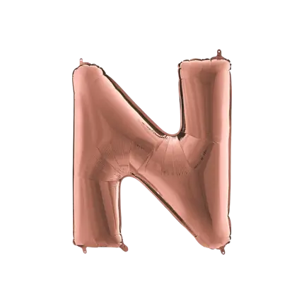 Palloncino in alluminio lettera N Oro Rosa 102cm