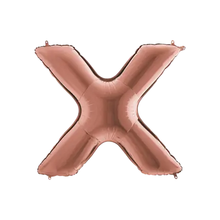 Palloncino in alluminio lettera X Oro Rosa 102cm