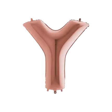 Palloncino in alluminio lettera Y Oro Rosa 102cm