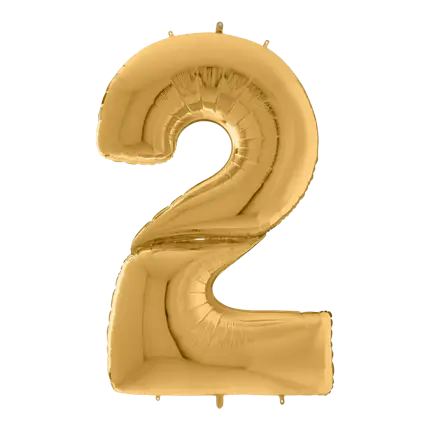 Anniversario Palloncino Giant numero 2 Oro 163cm