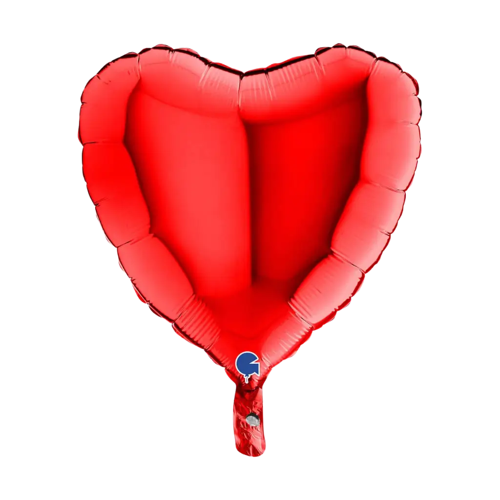 Palloncino a cuore rosso metallico 46cm