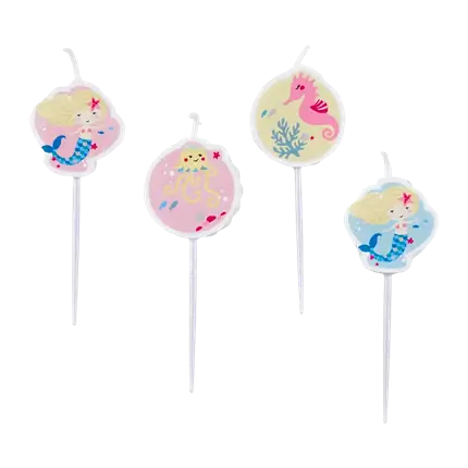 Mini Sirena Candela Essere una sirena (Set di 4)