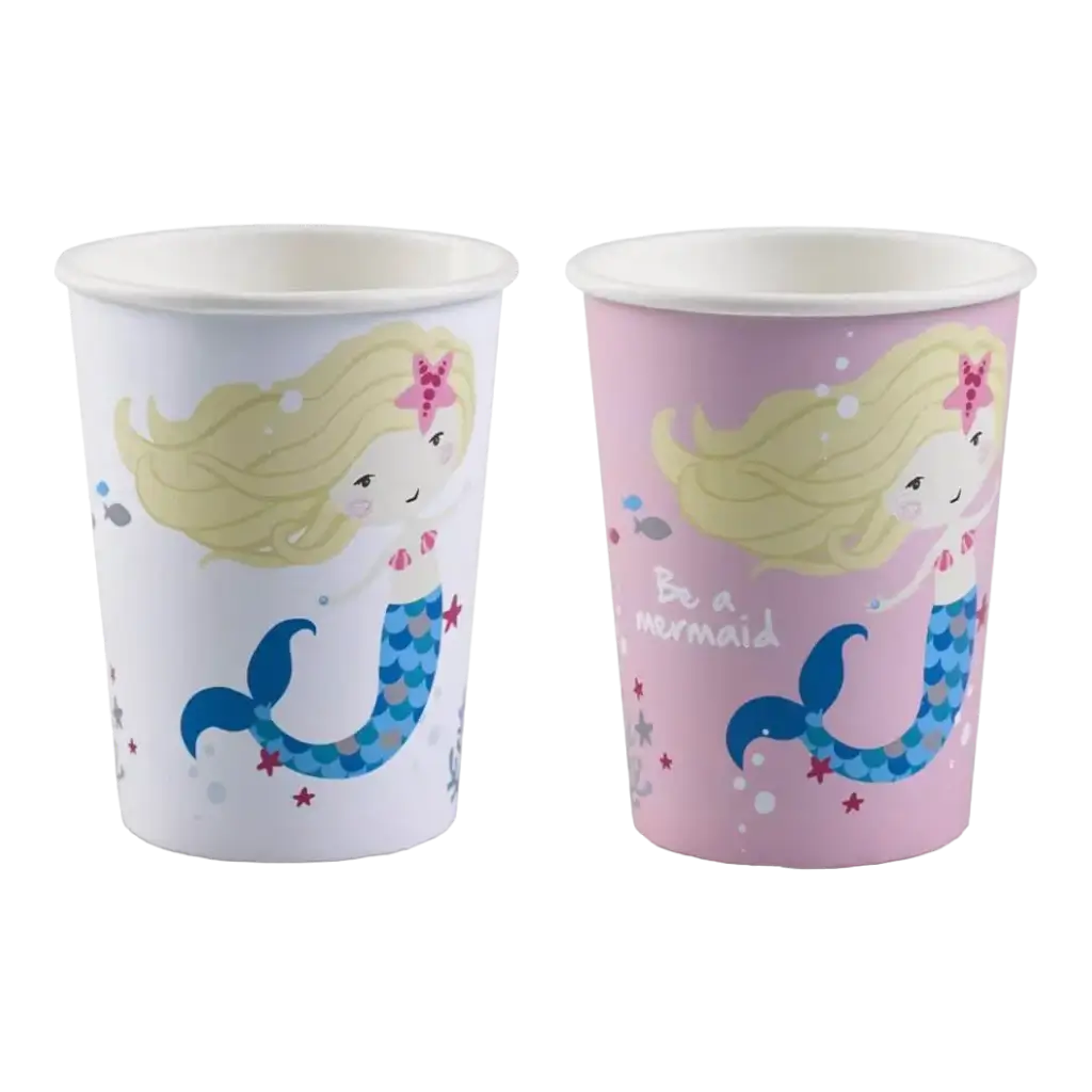 Bicchiere di carta Be a Mermaid Siren (set da 8)