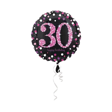 Compleanno Balloon Round 30 anni rosa