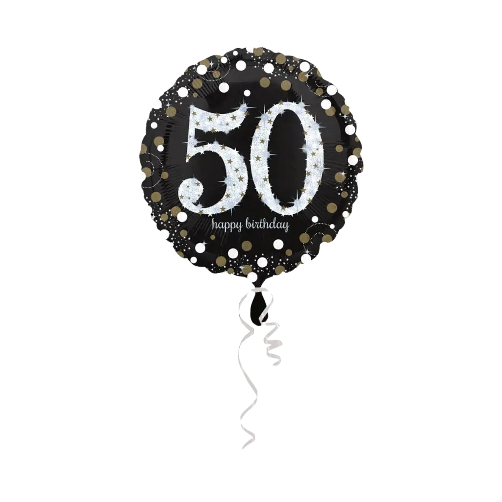 Anniversario Palloncino rotondo 50 anni argento