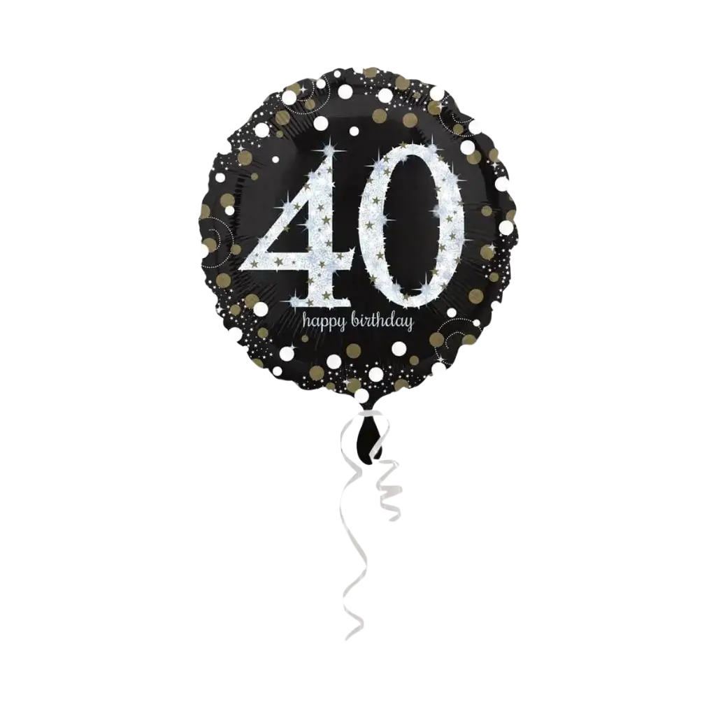 Pallone di compleanno Round 40 anni argento