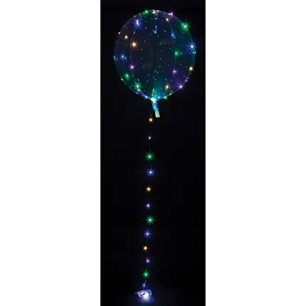 Palloncino LED multicolore trasparente ø40cm