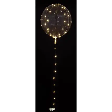Palloncino LED bianco trasparente ø40cm