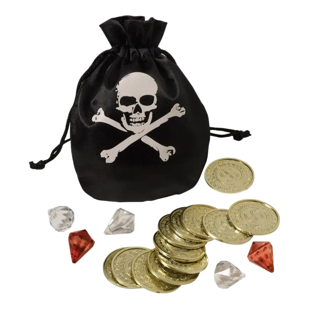 Accessori Portamonete pirata monete e diamanti