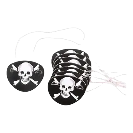 Benda sull'occhio di carta pirata (set di 12)