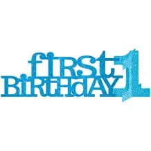 Centrotavola in carta blu First Birthday Boy