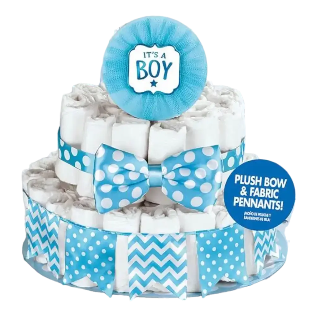 Kit decorazione torta Baby Shower Boy (4 pezzi)