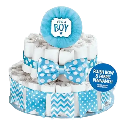 Kit decorazione torta Baby Shower Boy (4 pezzi)