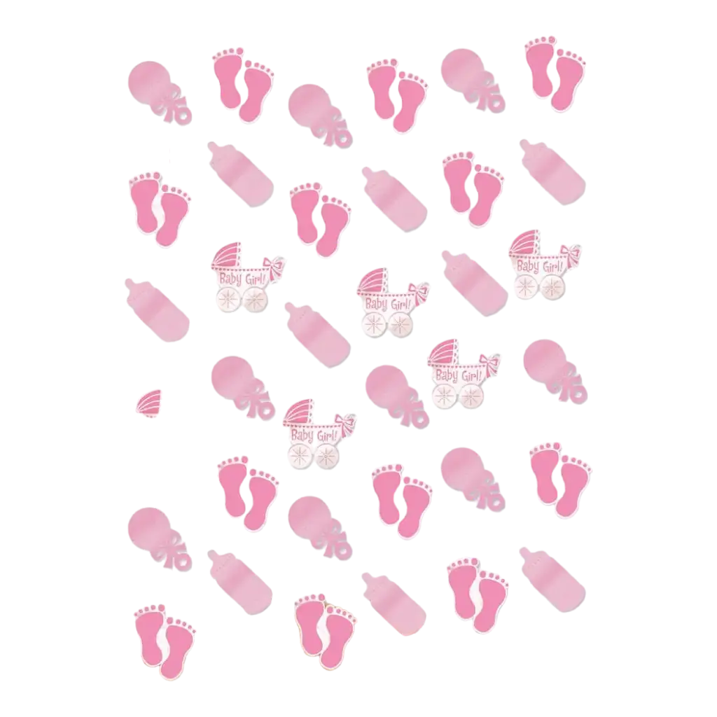 Decorazione ghirlanda baby shower rosa (set di 6)