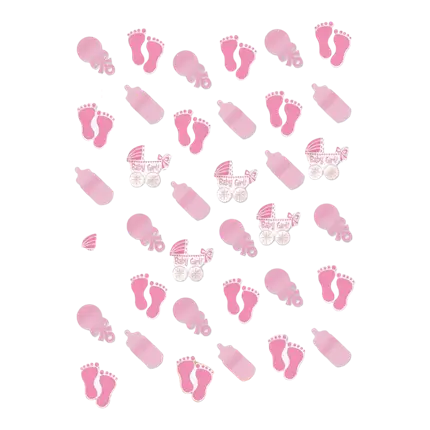 Decorazione ghirlanda baby shower rosa (set di 6)