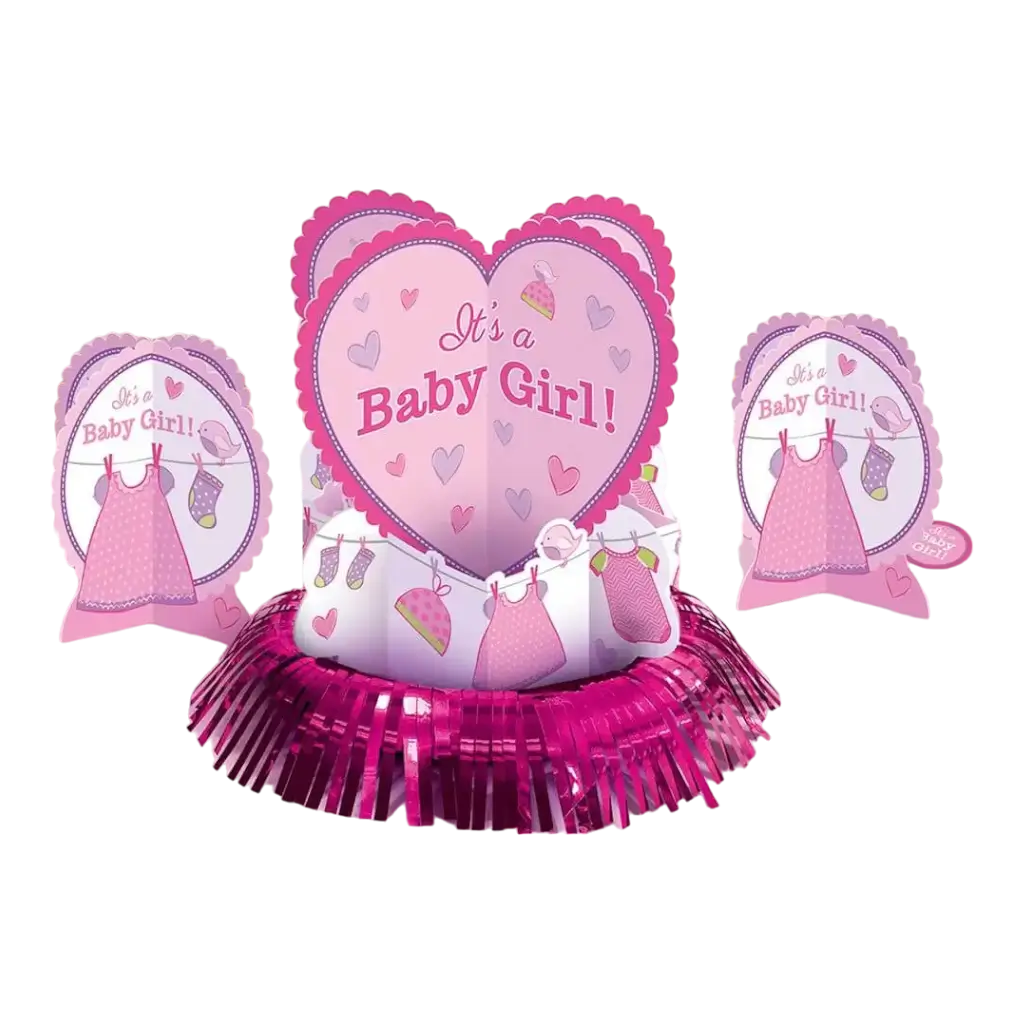 Kit decorazione tavola Baby Shower Girl (23 pezzi)