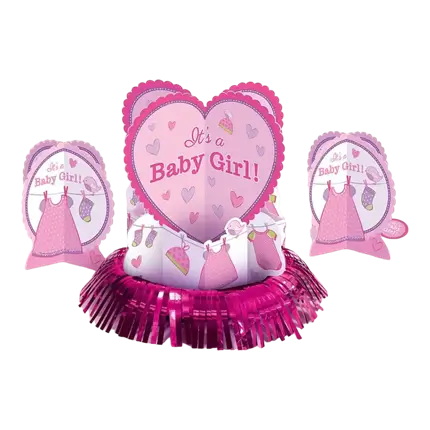 Kit decorazione tavola Baby Shower Girl (23 pezzi)