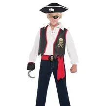 Bambino in costume da pirata di 8-10 anni
