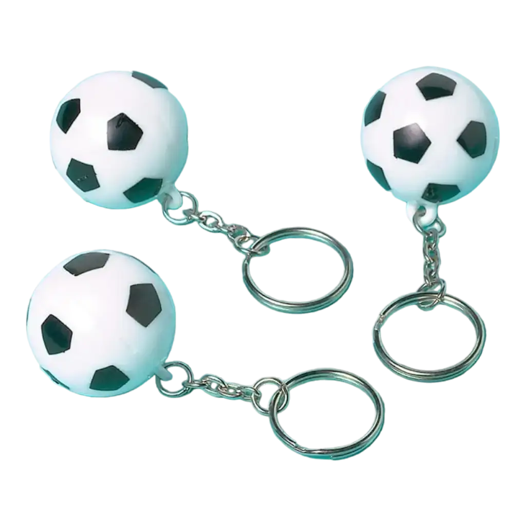 12 portachiavi Palloni da calcio ø3cm